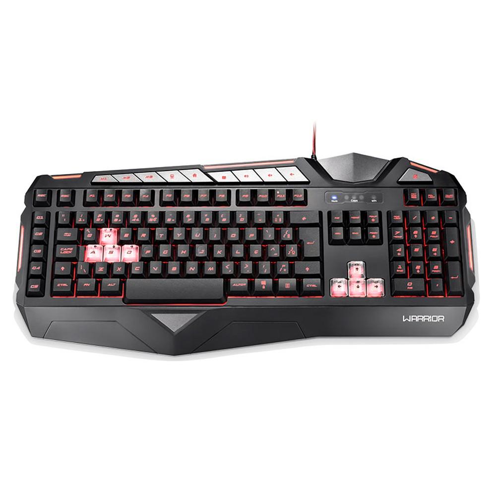 TECLADO GAMER WARRIOR TECLAS ANTI-GHOSTING ABNT2 PRETO COM LED (TC209)