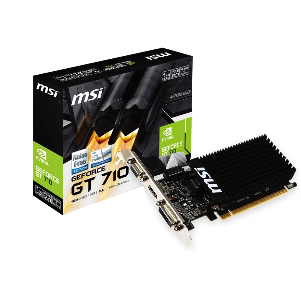 PLACA DE VIDEO 1 GB GT 710 GEFORCE DDR3 64BITS (912-V809-3000)