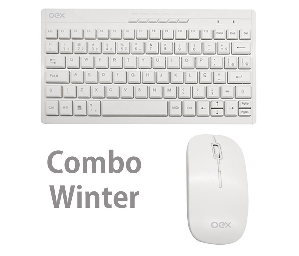 TECLADO+MOUSE WIRELESS MULTIMIDIA WINTER BRANCO TM403