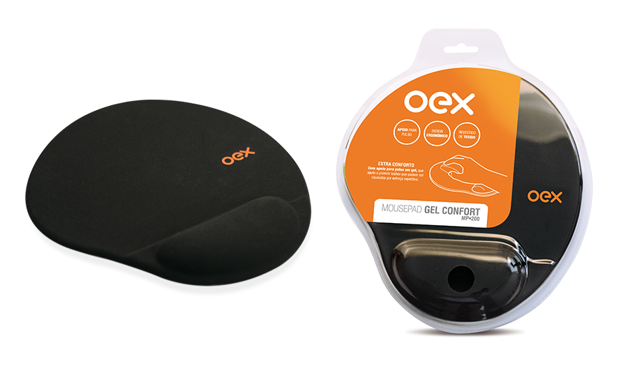 MOUSEPAD GEL CONFORT C/APOIO LARANJA MP200