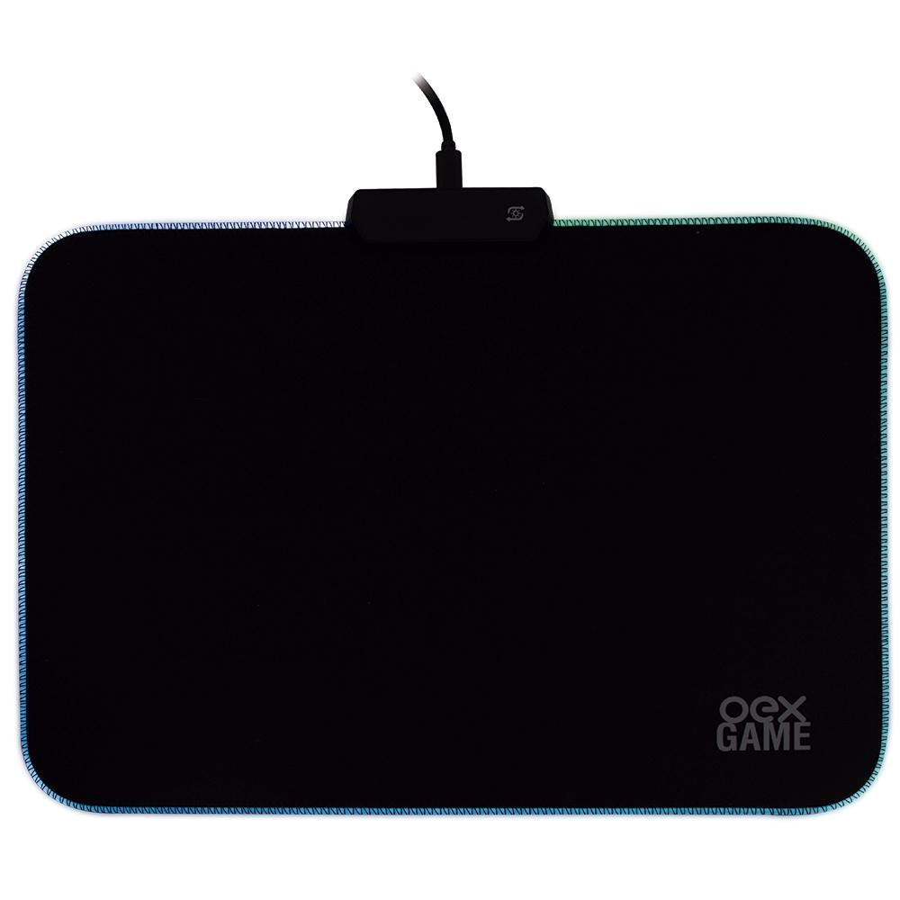 MOUSEPAD GAMER OEX GLOW LED SPEED (353X256MM) - MP310