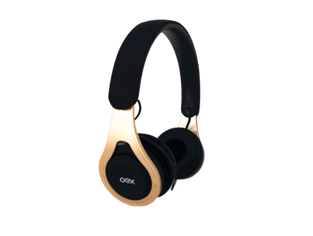 HEADSET DROP C/FIO PRETO/DOURADO HS210