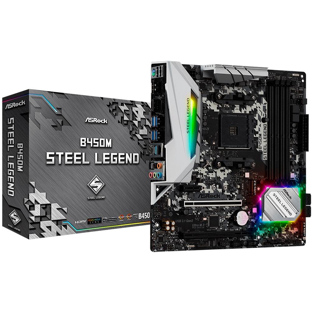 PLACA MAE AM4 ASROCK B450M STEEL LEGEND 90-MXB9Y0-A0BAYZ