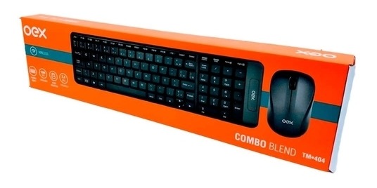 TECLADO+MOUSE WIRELESS BLEND PRETO/CINZA (TM404)