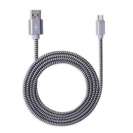 CABO DE DADOS USB TYPE-C PRETO 1,5M NYLON (WI345)