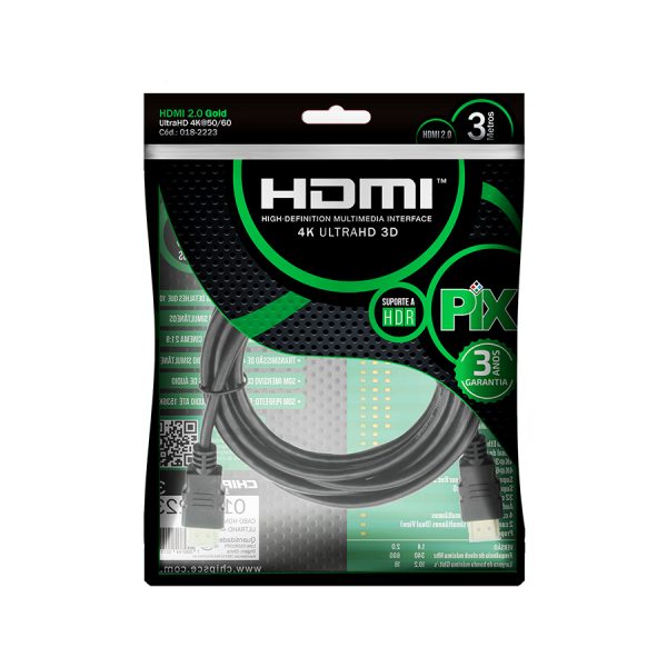 CABO HDMI  3 M 2.0 19P GOLD