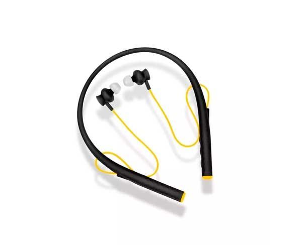 HEADSET EARPHONE PULSE RUBBER ARCO PRETO E AMARELO (PH240)