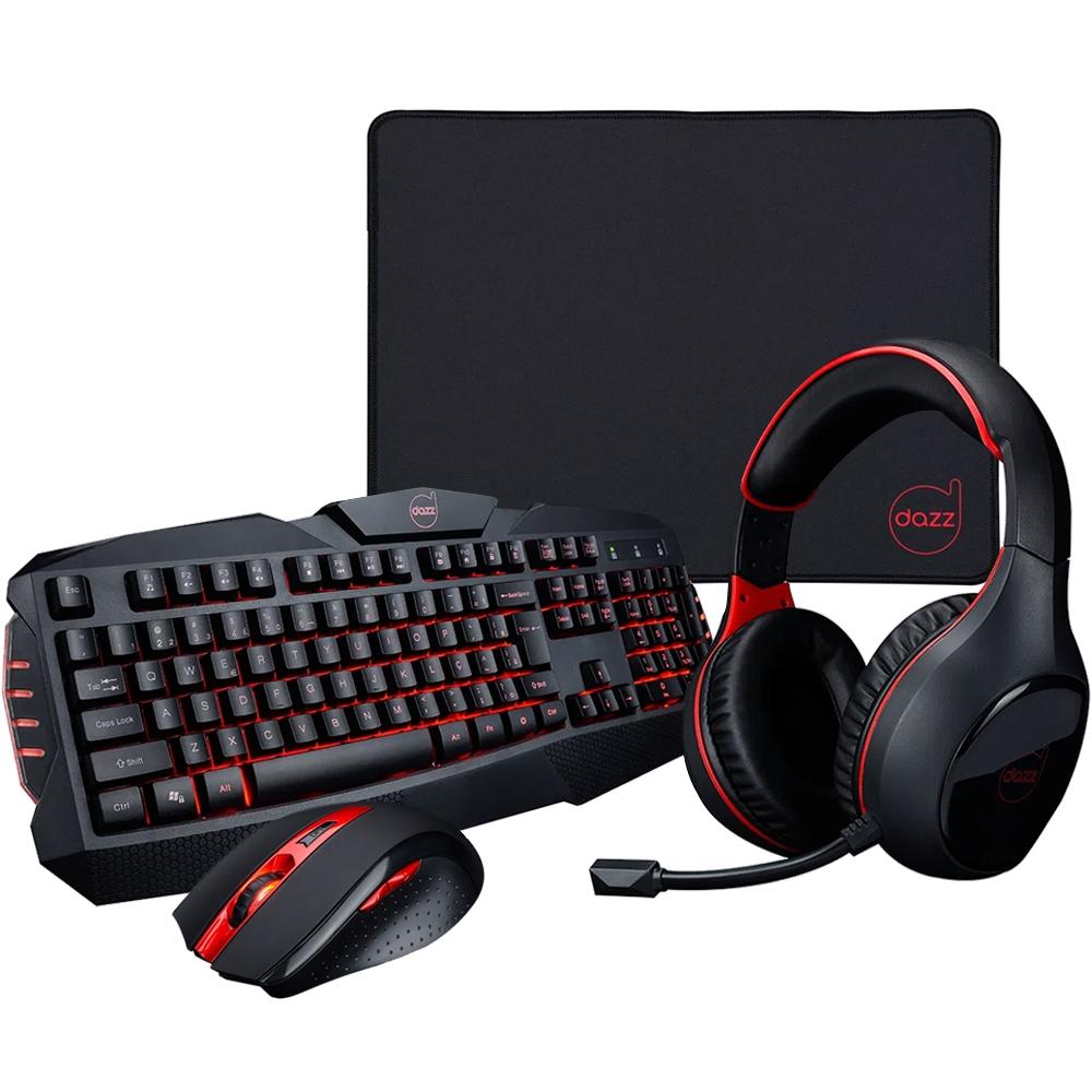 COMBO ARSENAL GAMER DAZZ TECLADO+MOUSE+MOUSEPAD+HEADSET-625237