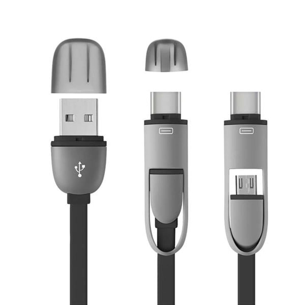 CABO DE DADOS 2 EM 1 TYPE E + MICRO USB 1,5M (WI350)