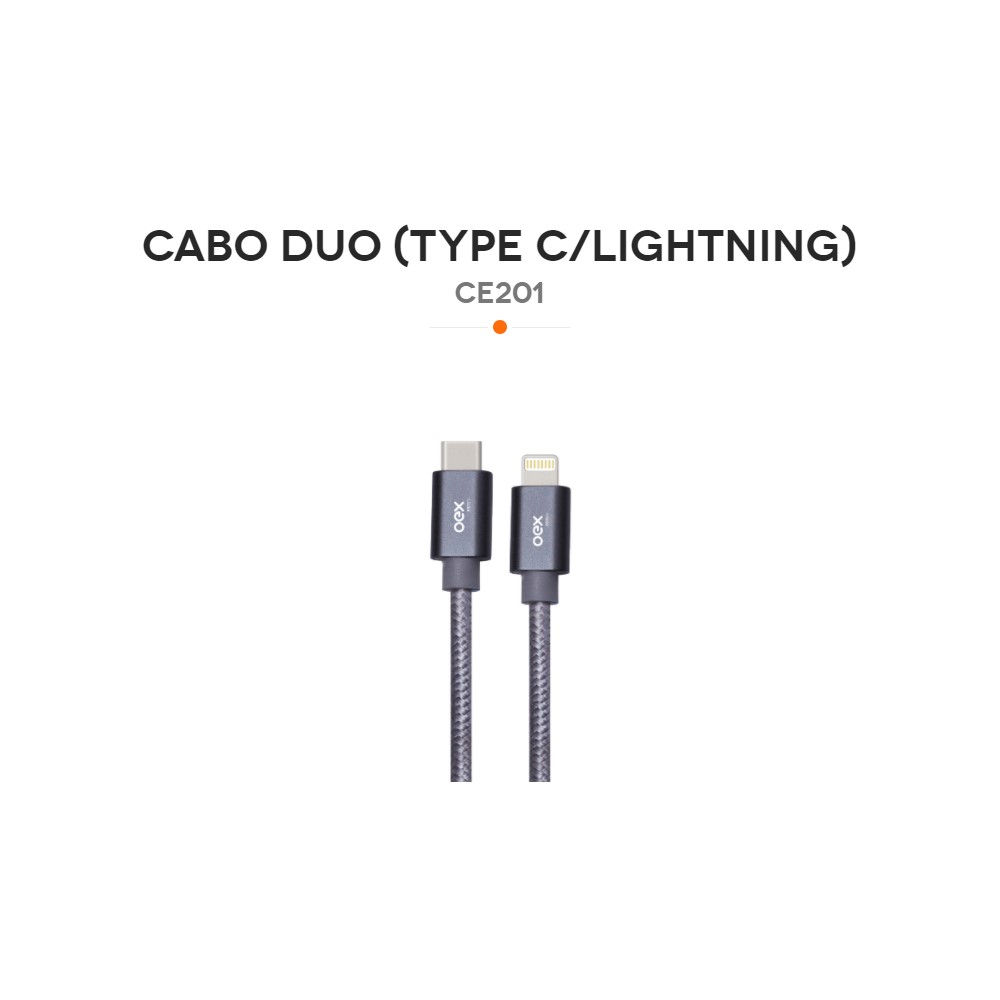 CABO DE DADOS DUO (TYPE C/LIGHTNING) CE201