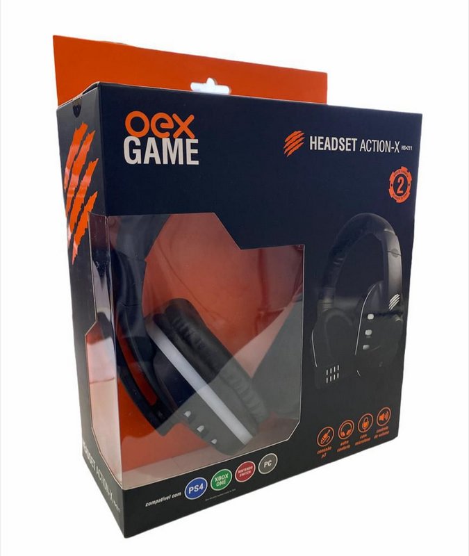 HEADSET GAMER ACTION-X HS-211