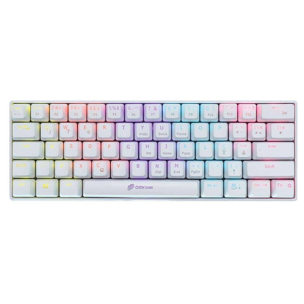 TECLADO GAMER ZIGGY MECANICO BRANCO TC607