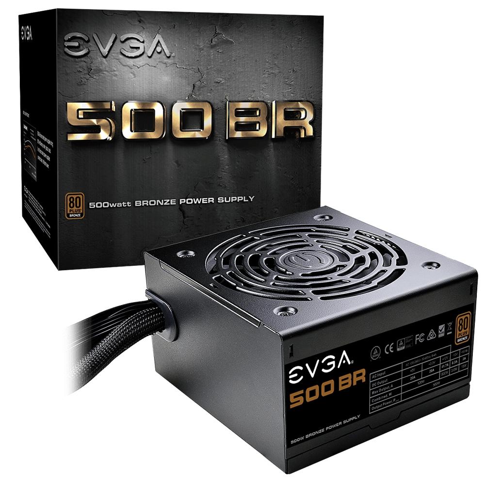FONTE ATX  500W EVGA 80 PLUS BRONZE 100-BR-0500-K