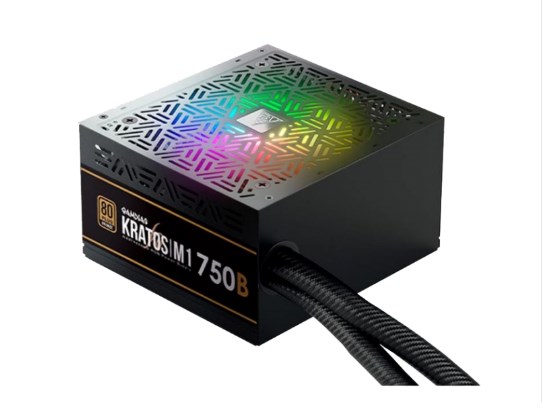 FONTE ATX 750W GAMDIAS KRATOS RGB 80 PLUS BRONZE M1-750B Código: 128537 FONTE ATX 750W GAMDIAS KRATOS RGB 80 PLUS BRONZE M1-750B