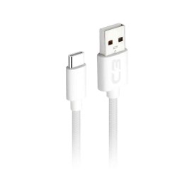 CABO DE DADOS USB TYPE-C 2.0 AM 1M BRANCO CB-C11WHX C3 PLUS