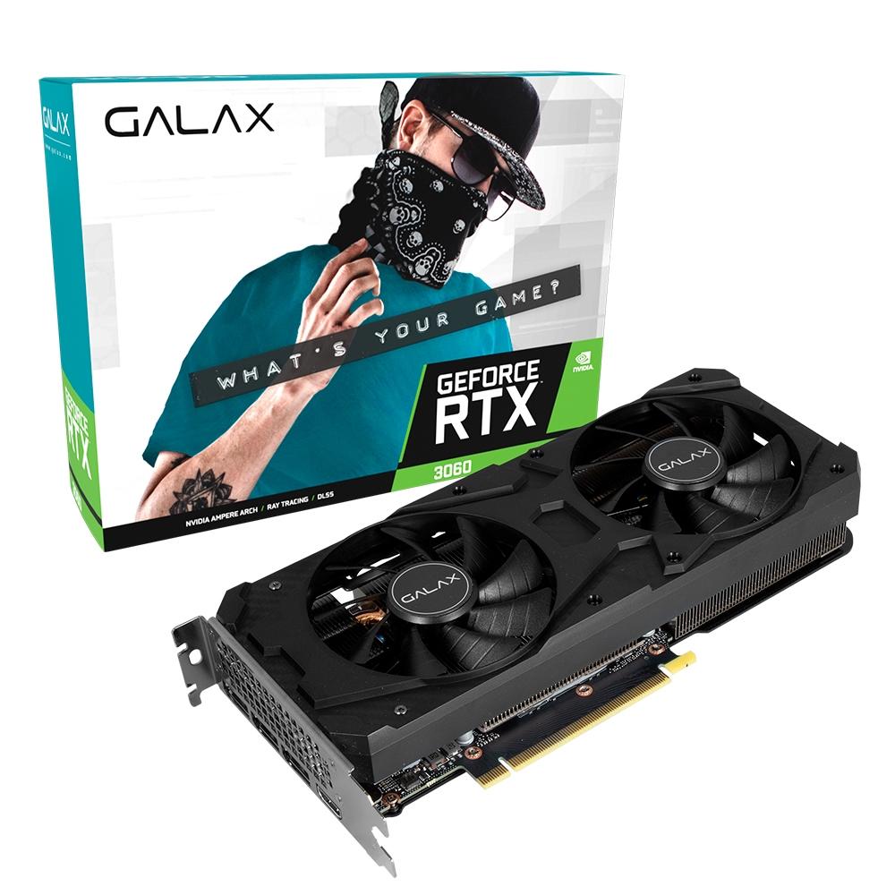 PLACA DE VIDEO 12GB  GALAX RTX 3060   GDDR6 - 36NOL7MD1VOC