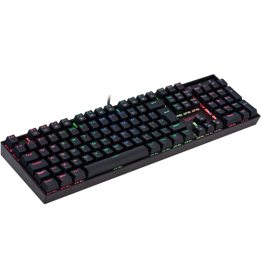 TECLADO MECANICO GAMER MITRA RGB PTO SWITCH AZUL ABNT2