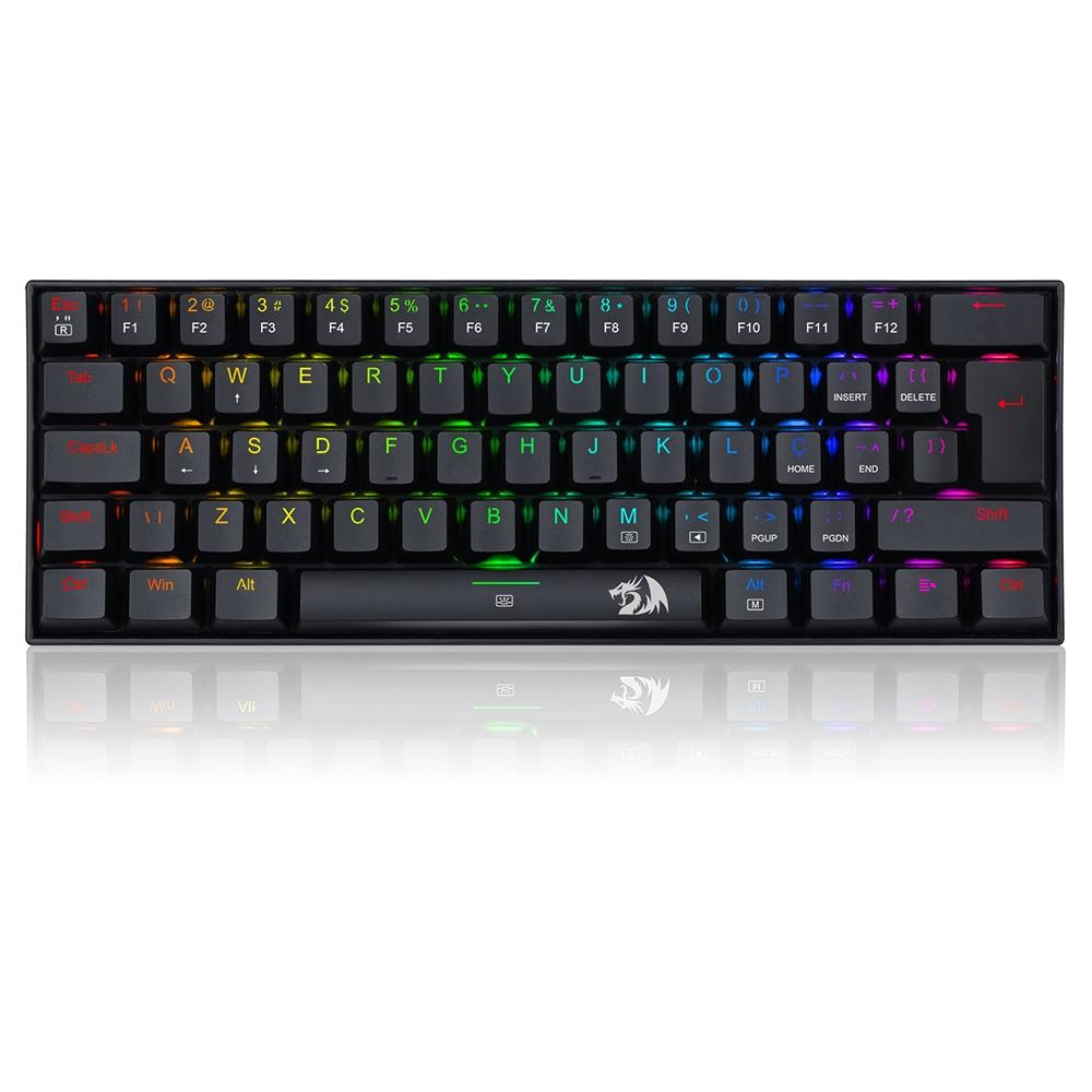 TECLADO MECANICO GAMER DRAGONBORN RGB PRETO