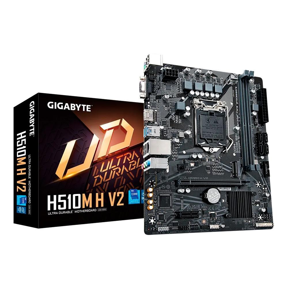 PLACA-MAE GIGABYTE H510M H V2, INTEL LGA 1200, 10 E 11 GERACAO, MATX, DDR4 - H510M H V2