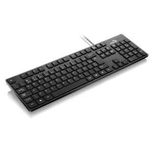 TECLADO USB SOFT TOUCH PRETO SLIM (TC142)