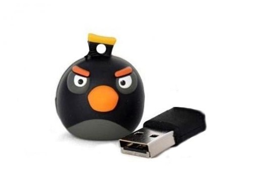 PEN DRIVE  8 GB ANGRY BIRDS PASSARO PRETO
