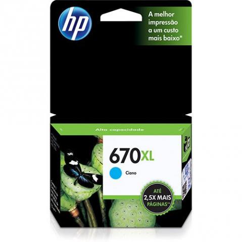 CARTUCHO HP CZ118AB CIANO 670XL (7,5 ML)