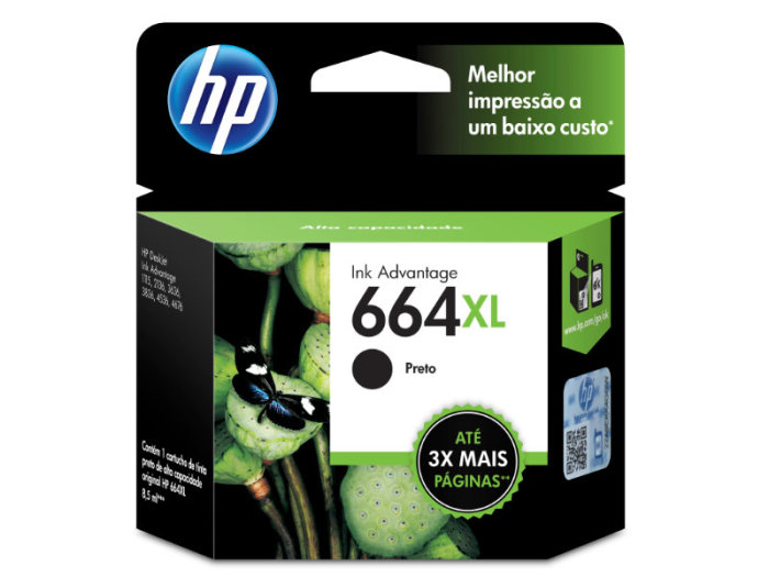 CARTUCHO HP F6V31AB PRETO 664XL (8 ML)