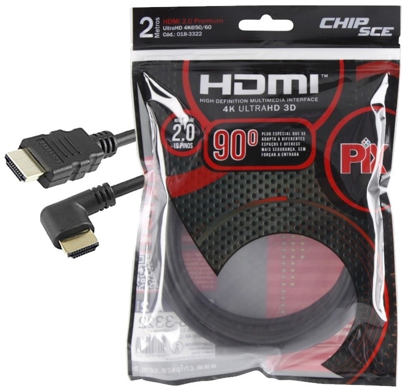 CABO HDMI  2 M PIX 90 GRAUS